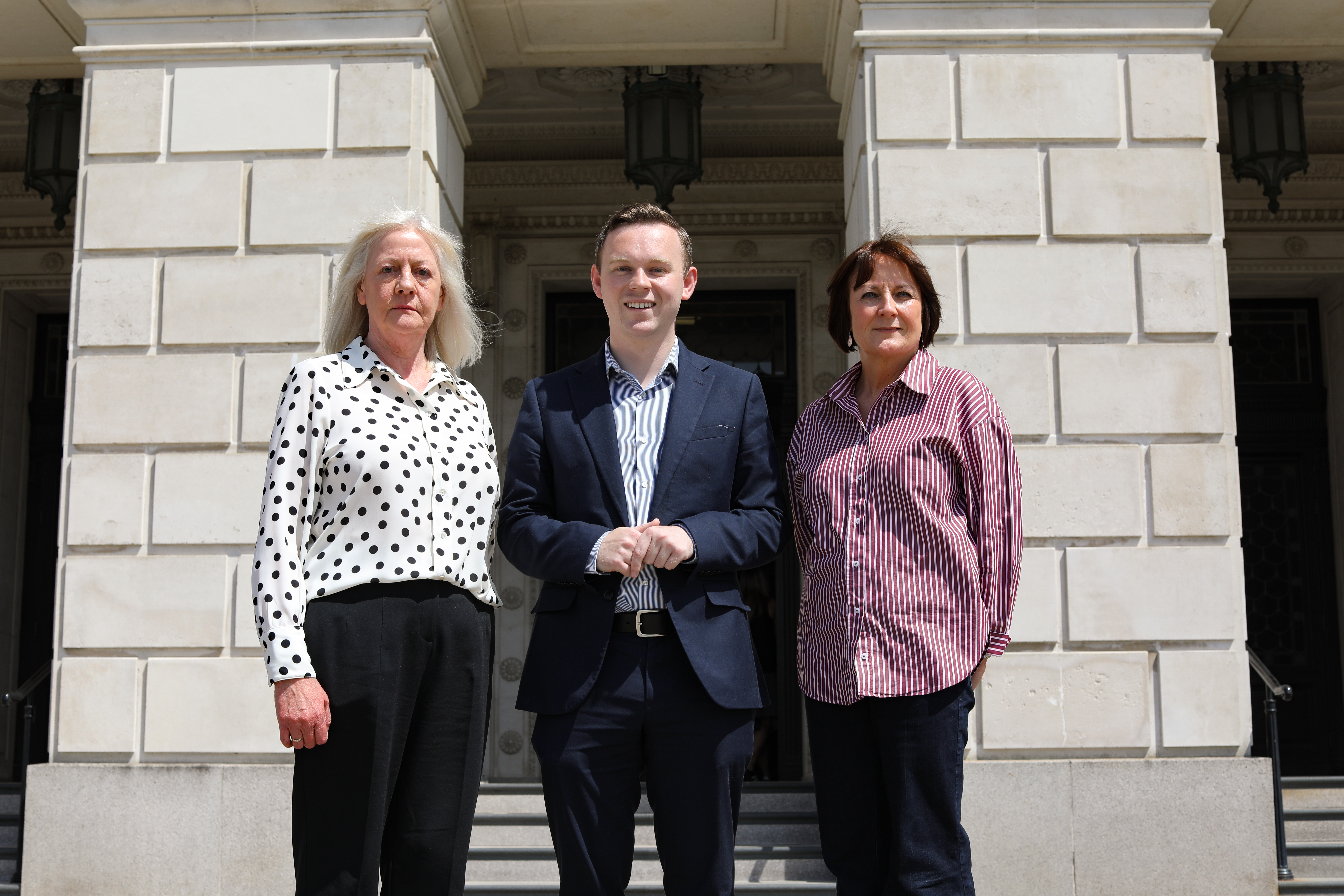 NIPSA General Secretary Carmel Gates and Deputy General Secretary Maria Morgan meeting with Eóin Tennyson MLA to press the urgent need for a better budget settlement and fair pay for members.